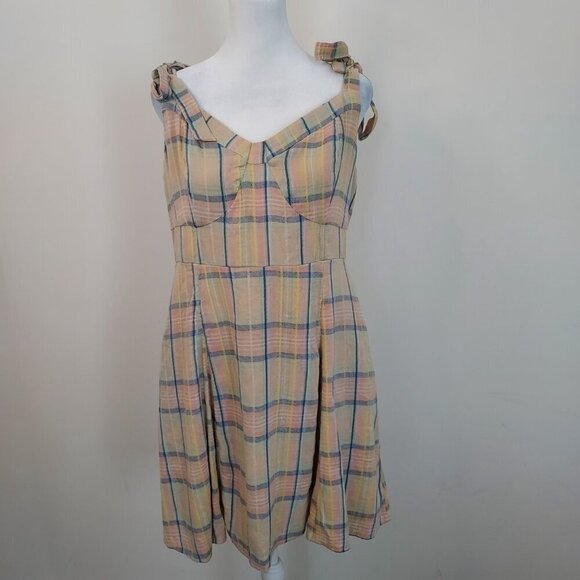 American Eagle Outfitters  Multicolor Fit and Flare Mini Dress NWOT Size XL - Picture 11 of 13